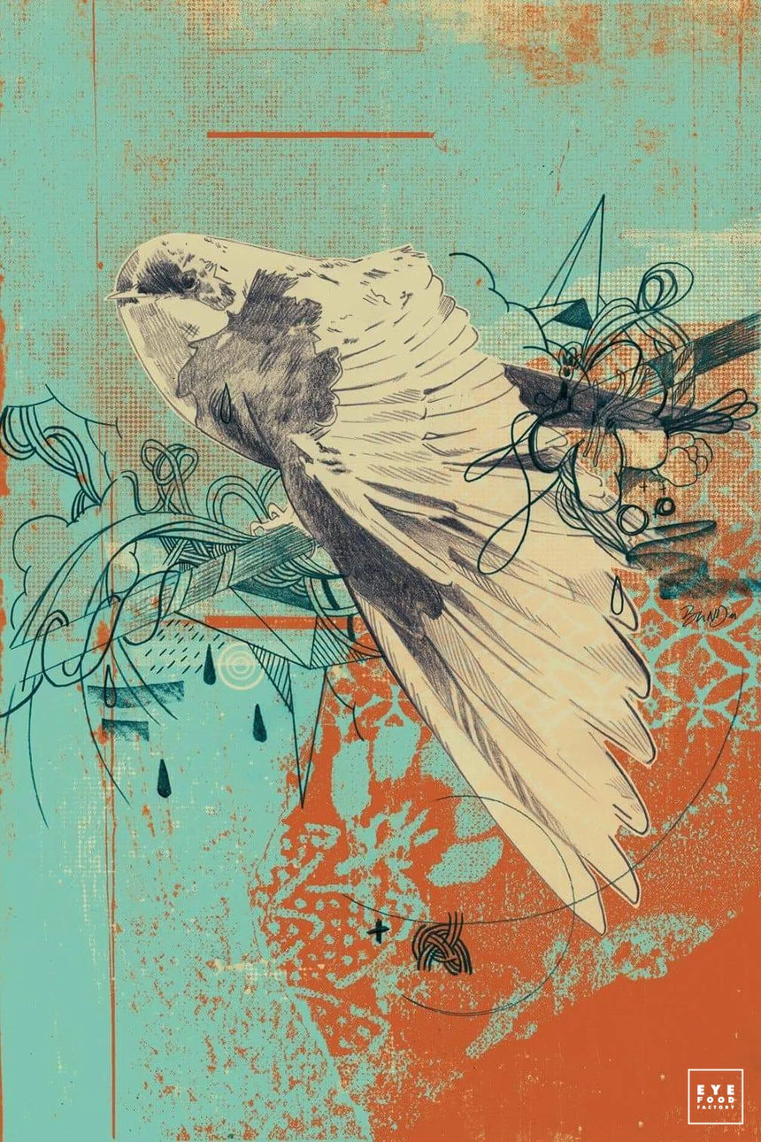 Birdee - DERNIERS EXEMPLAIRES - @trio8055, Animaux, Bohème, Dibond®,