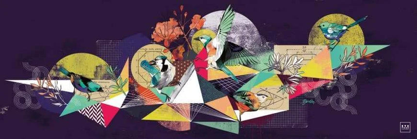 Birds Illogic - DERNIERS EXEMPLAIRES - 180x60cm, Animaux, Dibond®,