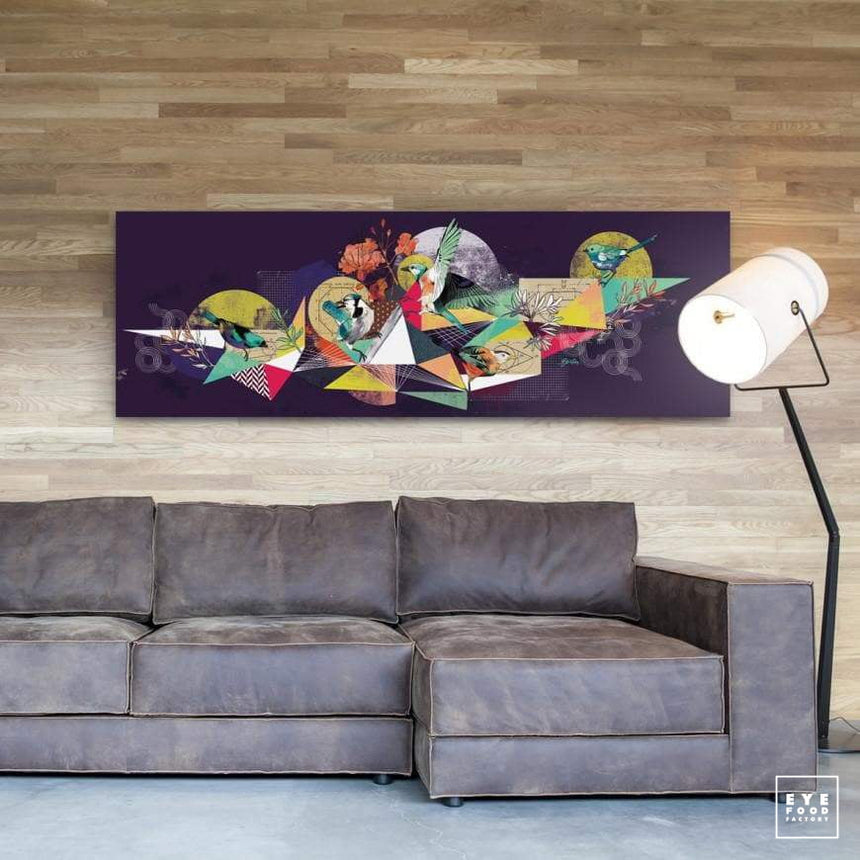 Birds Illogic - Éditions Limitées - 180x60cm, Animaux, Dibond®, Illustration,