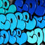 C-04 - Éditions Limitées @only15075, Bleu, Dibond®, Graffiti, King Size