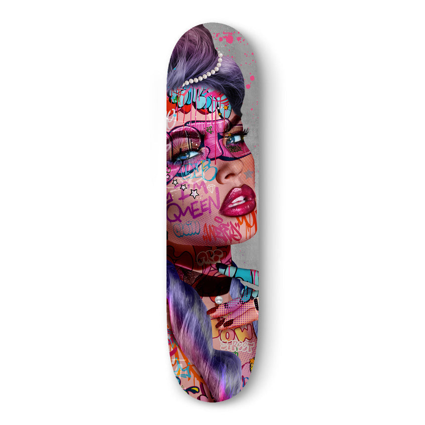 F- MILADY - FAKEBOARDS - 82x22 cm, Dibond®, new, Original, Pop Art