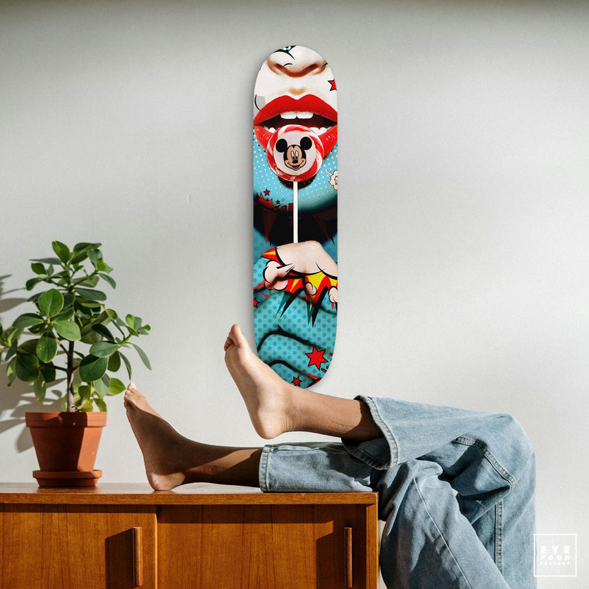 F- SUNSET BEACH - FAKEBOARDS - 82x22 cm, Dibond®, new, Original, Pop Art