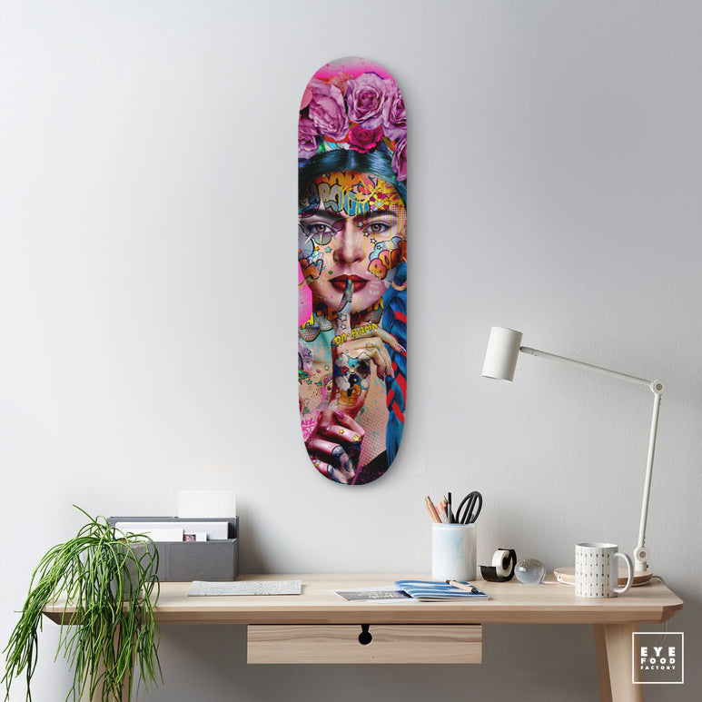 F- VIVA FRIDA - FAKEBOARDS - 82x22 cm, couleur, Dibond®, fakeboard, Femme