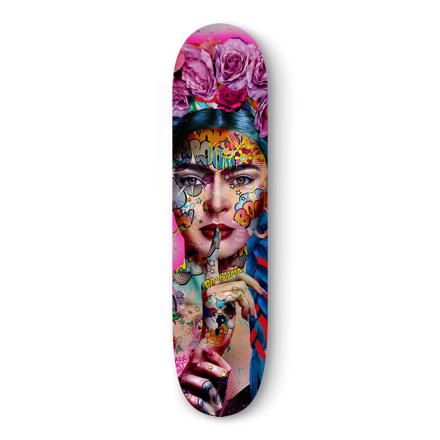 F- VIVA FRIDA - FAKEBOARDS - 82x22 cm, Dibond®, new, Original, Pop Art