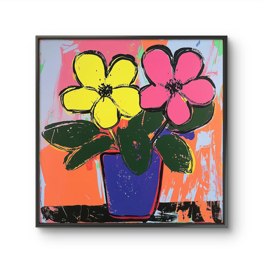 Flowers blue - Éditions Limitées - 120x120cm, 60x60cm, @duo60120, @nouveau,