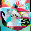 Fluo02 - Éditions Limitées - @trio8060, Abstrait, Bleu, Dibond®,