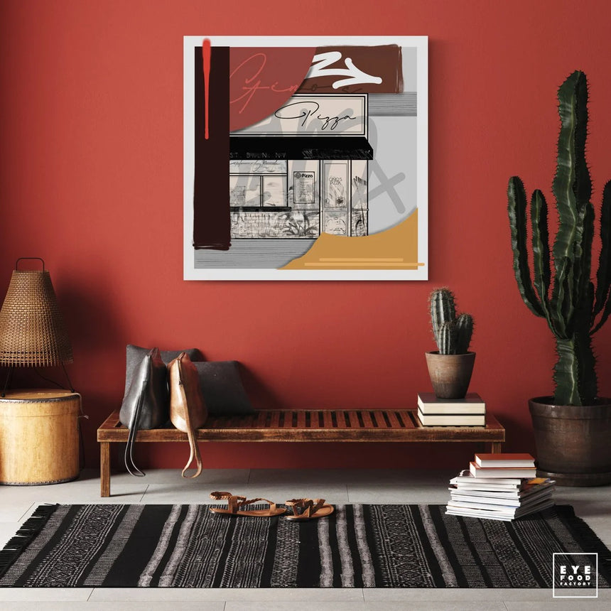 Gino’s Pizza - Éditions Limitées - @trio6565, Animaux, Bar, Brun, Collage