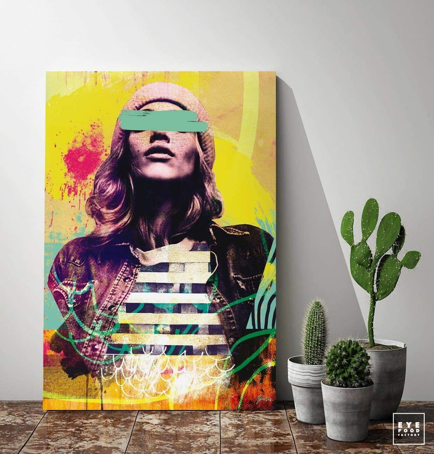 Go with the flow - Éditions Limitées - @trio8055, Blonde, Cuir, Dibond®,