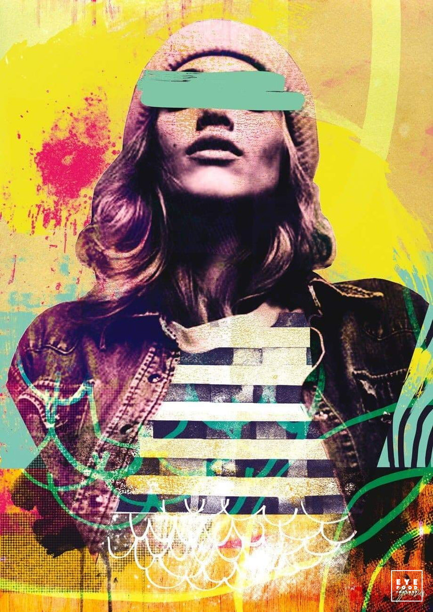 Go with the flow - Éditions Limitées - @trio8055, Blonde, Cuir, Dibond®,