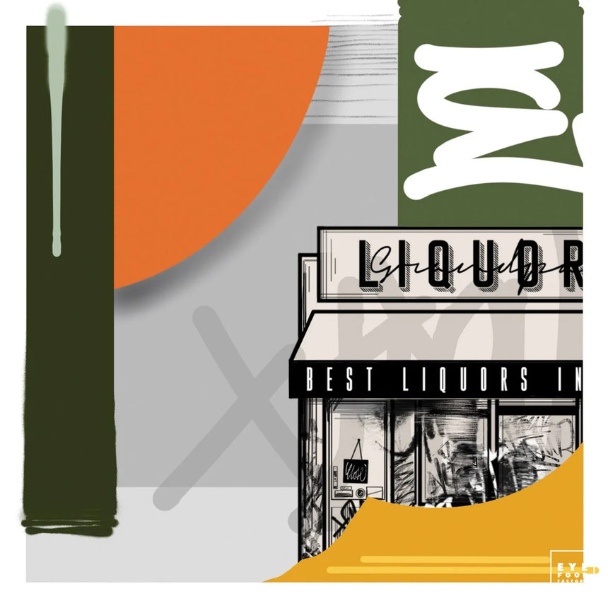 Liquor Store - Éditions Limitées - @trio6565, Animaux, Bar, Brun, Collage