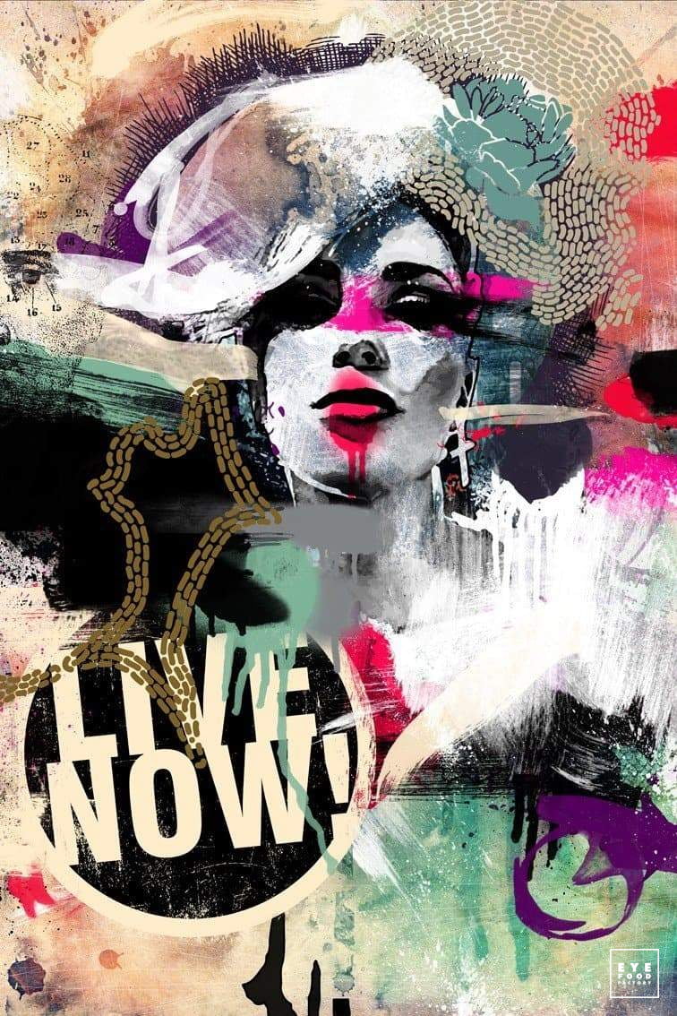 Live now - Éditions Limitées - @trio8055, Abstrait, Dibond®, Femme, Now