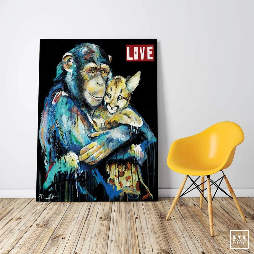 Love - Éditions Limitées - @trio806512095, Amour, Animaux, Bébé, Dibond®
