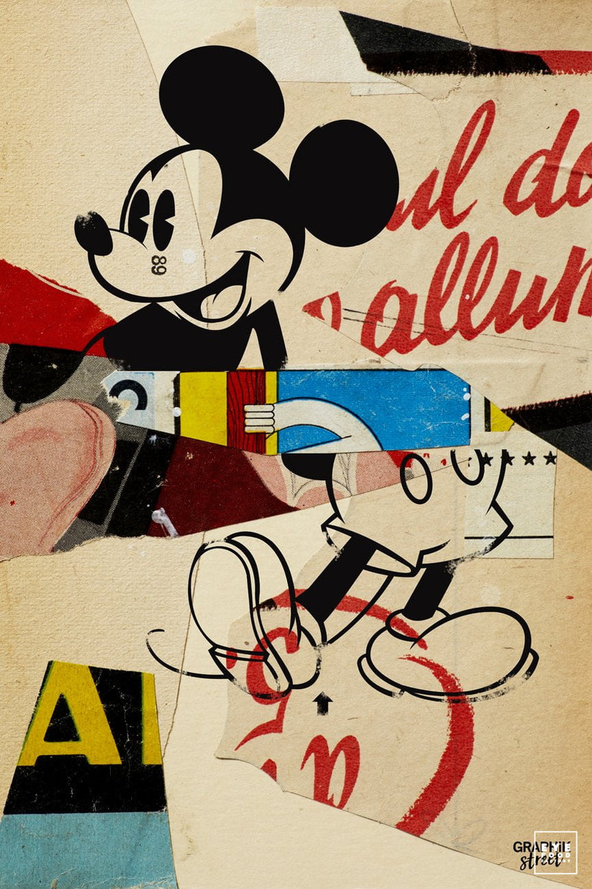 Mi-ckey - Éditions Limitées - @quator165110, Dibond®, Mickey, Portrait, Spray
