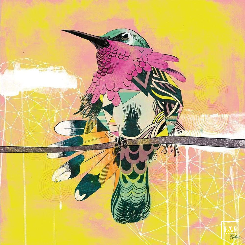 Pinky Cui - Éditions Limitées - @trio6565, Animaux, Dibond®, Illustration, Jaune