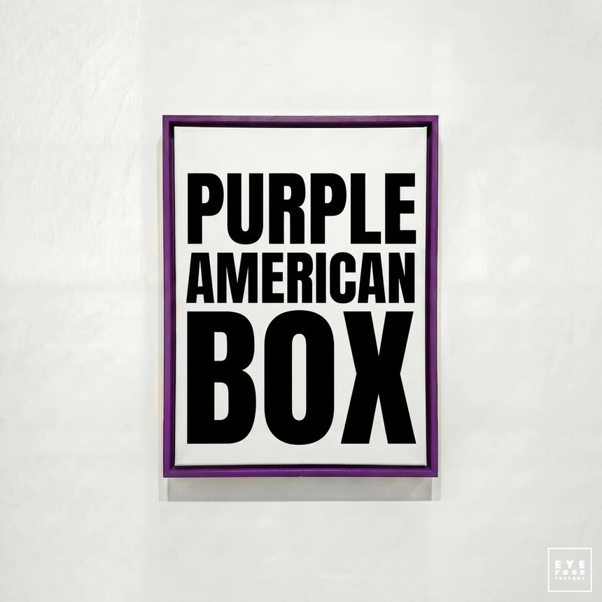 Purple American Box - AMERICAN BOX - BOX, new, Pour tableau 100x100cm,