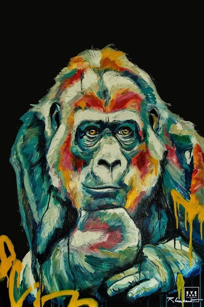 Reflexion - Éditions Limitées - @trio806512095, Animaux, Dibond®, Gorille,