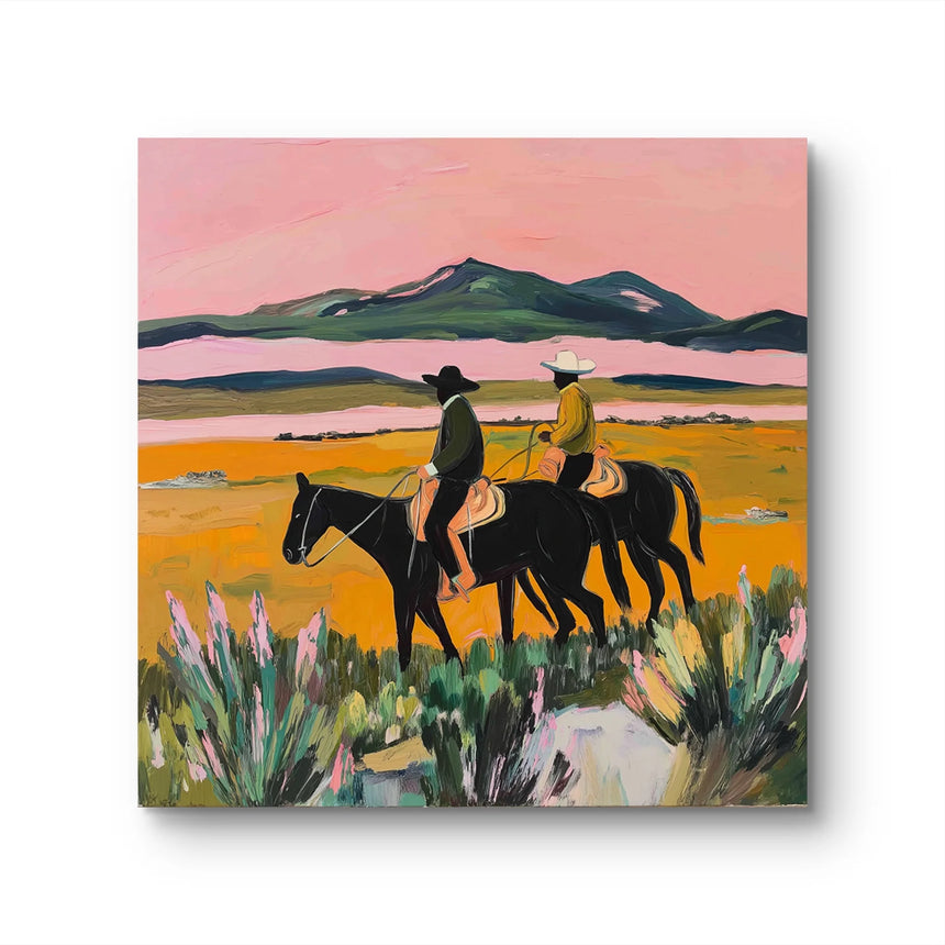 Two Cowboys One Horizon - Éditions Limitées - 120x120cm, 60x60cm, @duo60120,