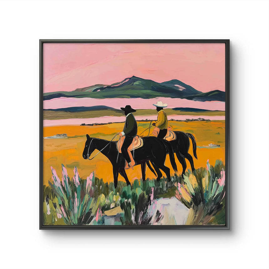 Two Cowboys One Horizon - Éditions Limitées - 120x120cm, 60x60cm, @duo60120,