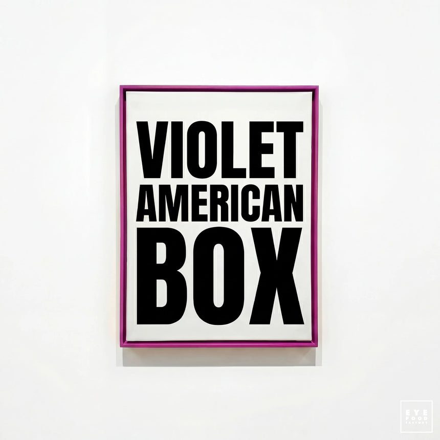 Violet American Box - AMERICAN BOX - BOX, new, Pour tableau 100x100cm,